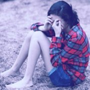 唯美女生头像蓝色