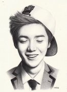 exo鹿晗手绘素描_明星图片