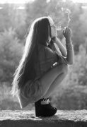 欧美女生黑白大咖范儿艺术照