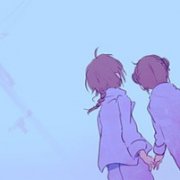 卡通萌妹子头像:陪在我身边