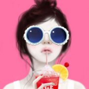 柔弱女生卡通qq头像图片 被你拥抱的幸福还温暖我