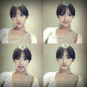 可爱女生四连拍皮肤