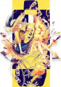 橙色女孩动漫图片