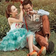 2015情侣婚纱照qq头像大全