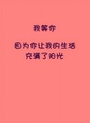 简约我等你的文字皮肤
