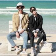 情侣海边的意境头像