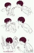 兵长+艾伦动漫可爱图片