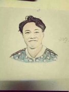 男明星个性的手绘图片