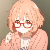 戴眼镜的卡通女生头像