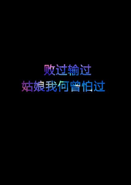 文字控黑底的个性简约皮肤