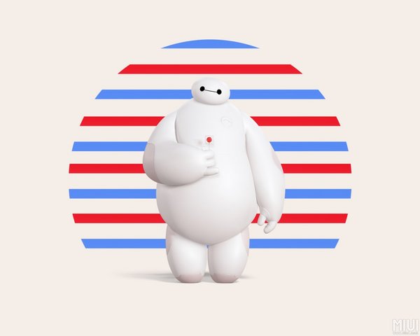 大白可爱的简单图片