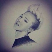 权志龙手绘的帅气个性头像