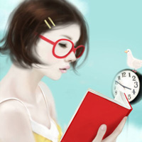 柔弱女生卡通qq头像图片 被你拥抱的幸福还温暖我