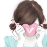 柔弱女生卡通qq头像图片 被你拥抱的幸福还温暖我