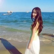唯美蓝色海边女生头像 仿佛听见海哭的声音