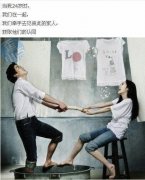 简单的感人情侣带字图片