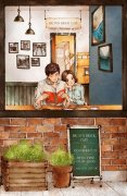 清新系情侣插画