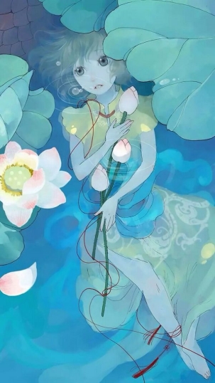 卡通手绘彩色女生