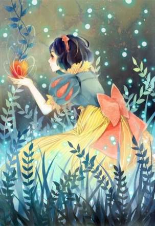 卡通手绘彩色女生
