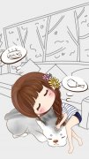 卡通图:小薇和汪星人图片