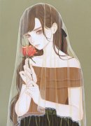 唯美女生插画图片