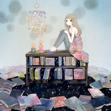 长大了,简单很幸福 唯美小清新插画