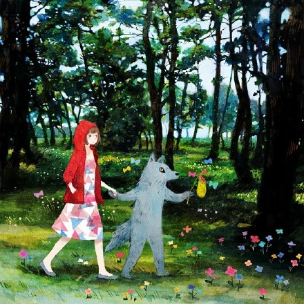 长大了,简单很幸福 唯美小清新插画