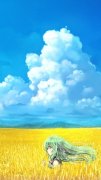 手绘二次元治愈系天空风景图片 我是优乐美你是我的热水