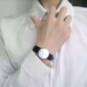 干净优雅穿白衬衫的男半身头像