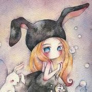 个性手绘水彩女生头像 手绘插画个性头像