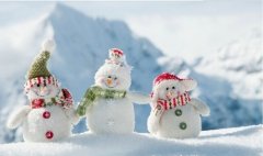 唯美冬天雪人圣诞节图片