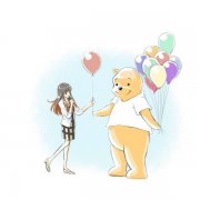 可爱维尼夫妇动漫图片 要是实在忍不住我的脾气了你就走吧