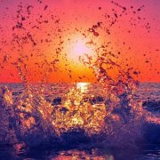海边的夕阳唯美图片大全 现在的我很乖没有谈恋爱