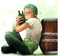 可爱索隆喝醉酒海贼王动漫图片大全 来生做春风流浪又自由