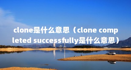 cloneʲô˼clone completed successfullyʲô˼cloneʲô˼