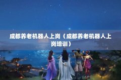 成都养老机器人上岗（成都养